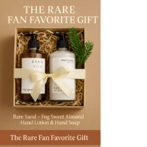 Sand + Fog Sweet Almond Hand Soap & Lotion Set – Rare Scent in a Matching Duo